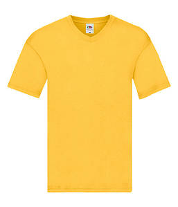 Чоловіча тонка футболка з v-подібним вирізом 3XL, 34 Сонячно Жовтий