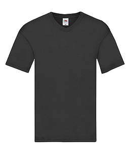 Чоловіча тонка футболка з v-подібним вирізом S, 36 Чорний