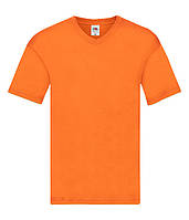 Мужская тонкая футболка с v образным вырезом 3XL, 44 Оранжевый