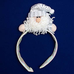 Новорічний сувенір "ріжки" Дід Мороз, 18 см, карнавальний головний убір для вечірок (180622-1)