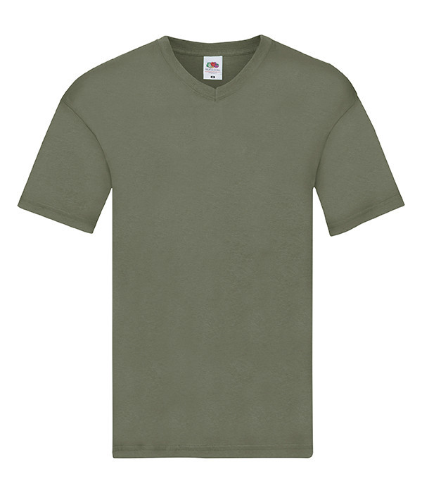 Чоловіча тонка футболка з v-подібним вирізом 3XL, 59 Оливковий