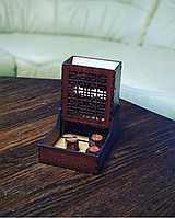 Вежа для кубиків Вежа для гри в кістки Dice Tower Настільна гра Гра в кістки з дерева Магія гри 15 см/10 см Коричневий