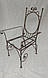 Кованое кресло с подлокотниками каркас, фото 2