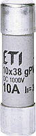 Предохранитель ETI CH gPV DC 10Х38 10А 2625075 30кА 1000V