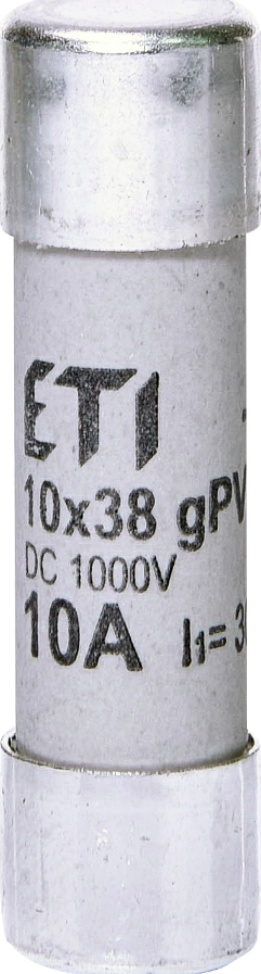 Запобіжник ETI CH gPV DC 10Х38 10А 2625075 30кА 1000V