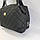 Стильна стьобана жіноча сумка плащівка чорна, фото 5