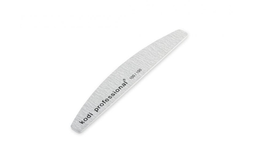 Пилка для нігтів Kodi Half Grey, абразивність 100/100