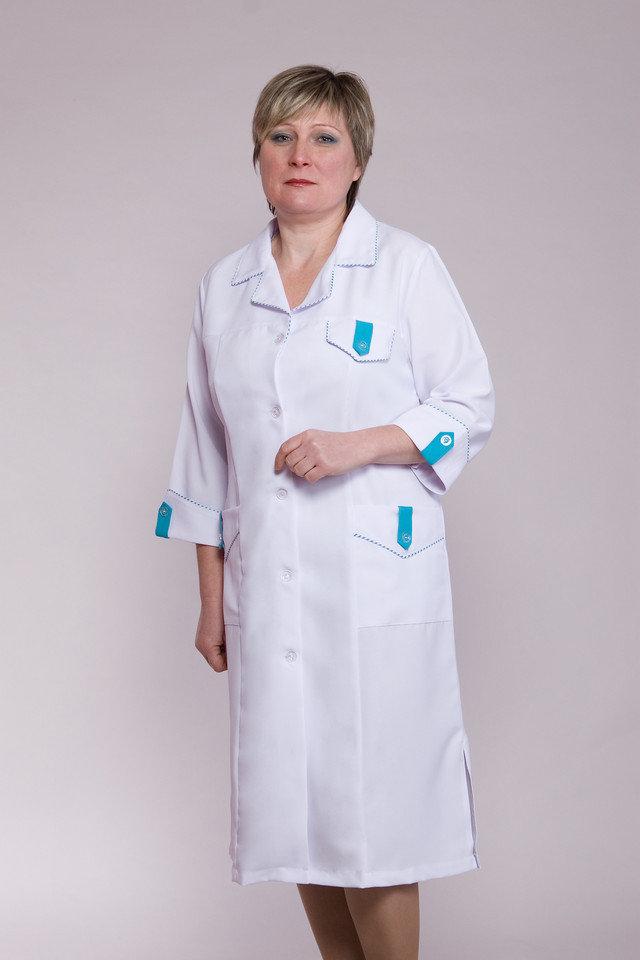 Халат женский медицинский Нинель, пошив под заказ - фото 1 - id-p1060999506