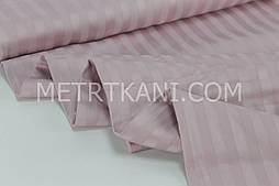 Страйп сатин брудно-рожевого кольору смужка 1*1 см ширина 240 см № VS-222-11