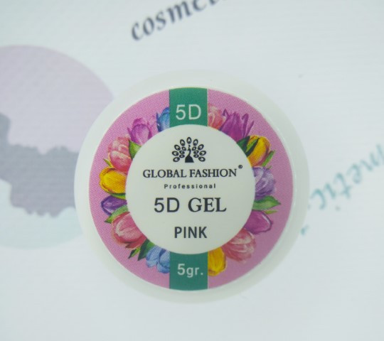 Global Гель для дизайну 5D Gel Pink (Рожевий) 5гр.