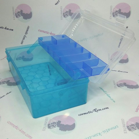Органайзер бокс прозоро-блакитний MEDIUM BOX R761