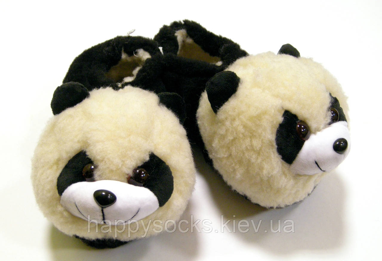 Тапочки жіночі теплі вовняні "Панда", фото 1
