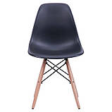 Пластиковий стілець Тауер-Вуд чорний дерев'яні ніжки Лофт, фото 5