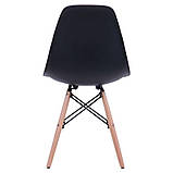 Пластиковий стілець Тауер-Вуд чорний дерев'яні ніжки Лофт, фото 7