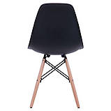 Пластиковий стілець Тауер Вуд чорний дерев'яні ніжки Лофт, фото 7