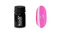 Цветная гель краска для дизайна ногтей Kodi Professional №51 яркий розовый, 4мл (старый дизайн)