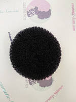 Валик (бублик) круглий 7см чорний маленький для волосся