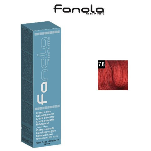 Краска для волос Fanola № 7.6 Medium Red Blonde - фото 1 - id-p580428810