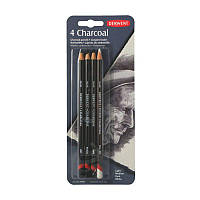 Набор для графики Derwent Charcoal 4 карандаша в блистере