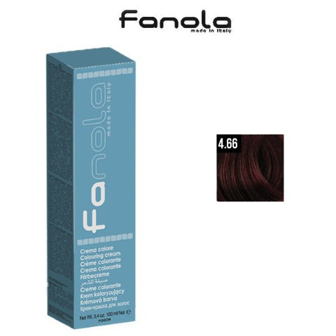 Крем-фарба для волосся Fanola № 4.66 Chestnut Intense Red каштановий з червоним відтінком, 100мл