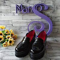Туфлі жіночі чорні шкіра лак Marsel розмір 39