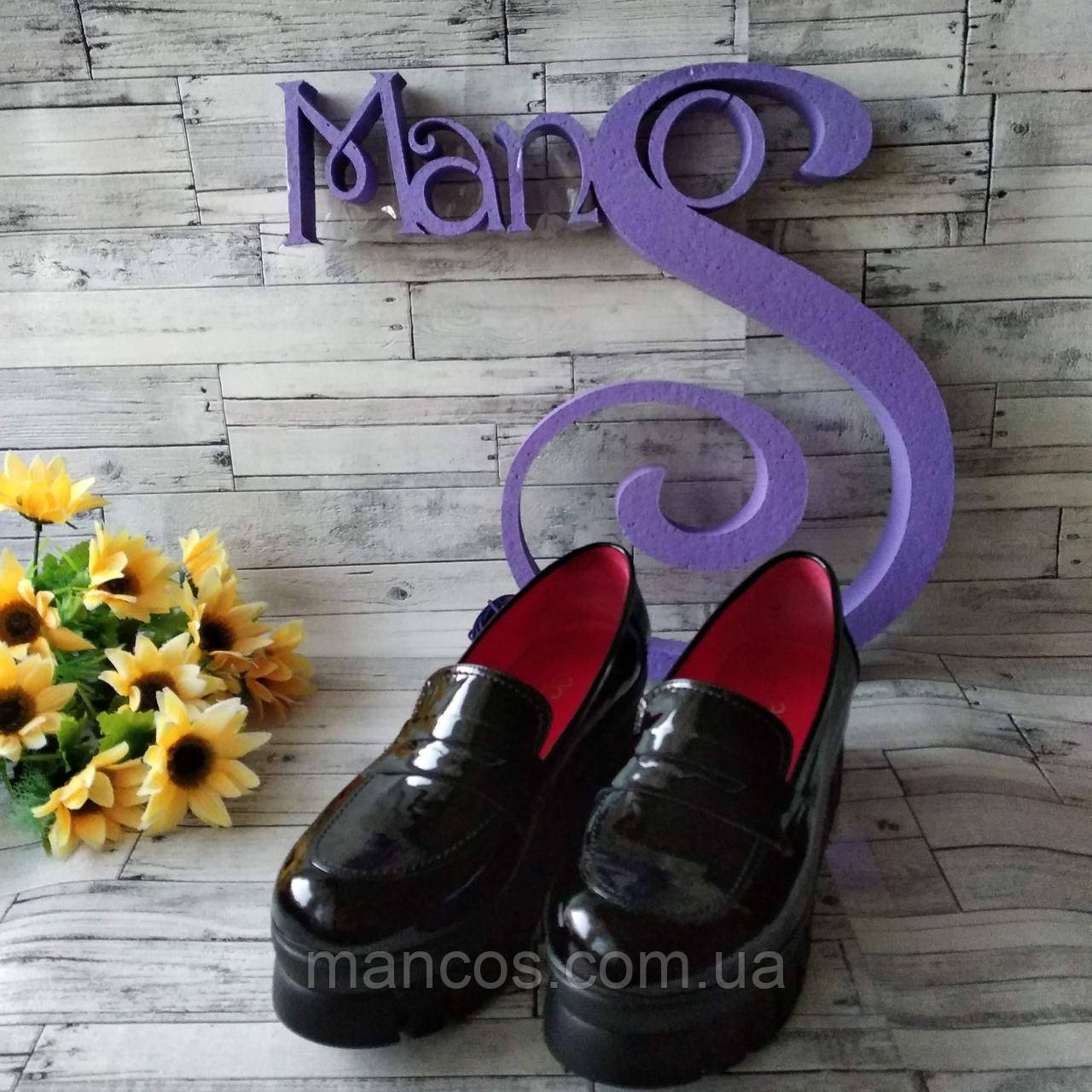 Туфлі жіночі чорні шкіра лак Marsel розмір 39