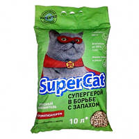 Древесный наполнитель Super Cat 3кг, с ароматом