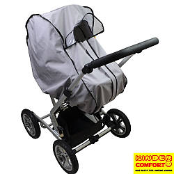 Універсальний дощовик-ветрозахист на коляску-люльку (Kinder Comfort, сірий меланж)