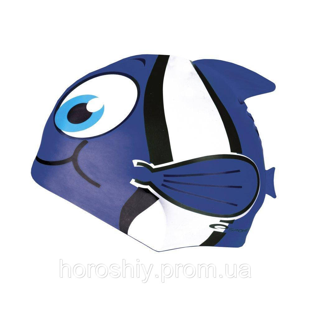 Шапочка для плавання дитяча Темно-синя Рибка Spokey