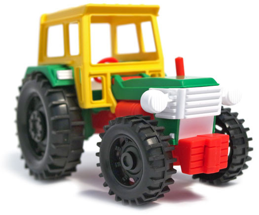 Игрушечная машинка трактор с прицепом в коробке (39009) Wader - фото 4 - id-p121976017