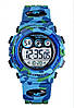 Спортивний дитячий годинник Skmei 1547 KIDS блакитний камуфляж, фото 3