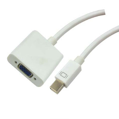 Перехідник-штекер mini DisplayPort — гніздо VGA, з кабелем 0,2 дюйма