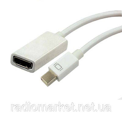 Перехідник-штекер mini DisplayPort — гніздо HDMI, з кабелем 0,2 дюйма