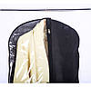 Чохол для одягу з прозорою вставкою 60*150 см (чорний), фото 2