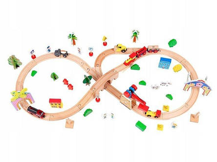 Дерев'яна дитяча залізниця Ecotoys, фото 1