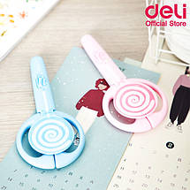 Ножиці дитячі Deli 6069E мікс 134 см, "Цукерка" безпечні, в чохлі, фото 5