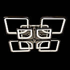 Світлодіодна LED люстра 190 Вт c пультом управління і підсвічуванням колір каркасу чорний хром D-9171/4+4BHR LED3C, фото 3