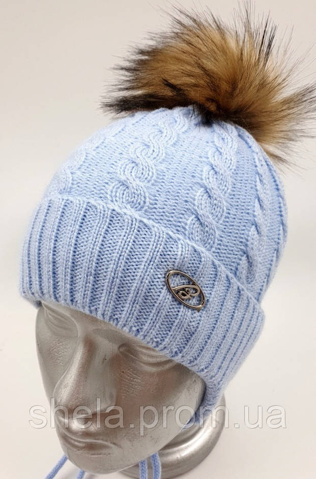 Шапка для хлопчика "Косички", на махрі, код ММ7169, фото 1