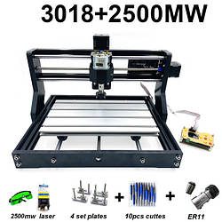 Гравер CNC 3018 PRO фрезер ЧПУ верстат + лазер 2500 мВт