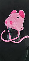 Зимова шапка "Свинка Пеппа" Флісова шапка
