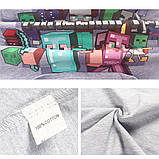 Футболка Minecraft Всі Герої - Вперед! сіра, фото 3