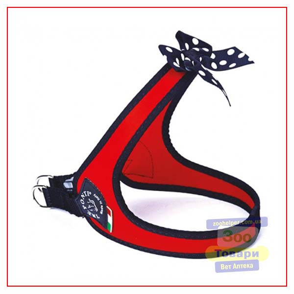Шлея Tre Ponti Fashion Polka, червоний, F041R SIZE 1,5 (3-4 kg)