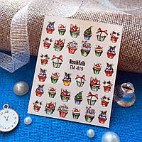 Слайдер-дизайн Dream Nails TM-819 "Новий Рік" (водні наклейки)