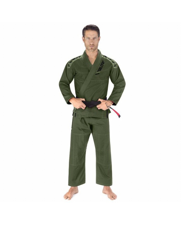 Кімоно для чоловіків GI в BJJ Бразильського джиу-джитсу ELITE SPORTS ULTRA LIGHT PRESHRUNK GREEN ADULT