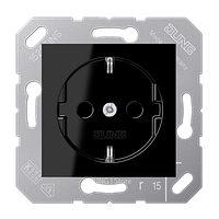 Розетка із заземленням для встановлення під відкидну кришку Jung SL-500 Чорний