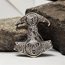 Молот Тора з Трикселем, Великий, Мьёльнир MIJOLLNIR Підвіска Амулет Талісман, фото 3