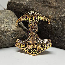 Молот Тора з Трикселем, Великий, Мьёльнир MIJOLLNIR Підвіска Амулет Талісман, фото 4