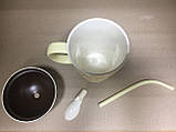 Чашка Айс-крим із ложкою трубочкою та кришкою 400 мл, фото 3