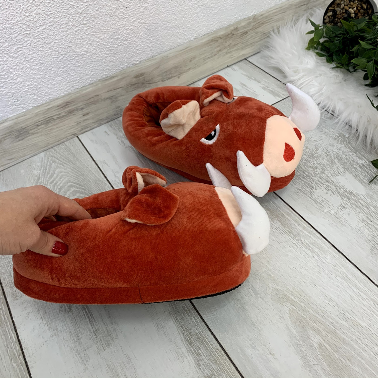 Мягкие тапочки Пумба (35-39 р-р) купить в интернет-магазине Mak-Shop ...