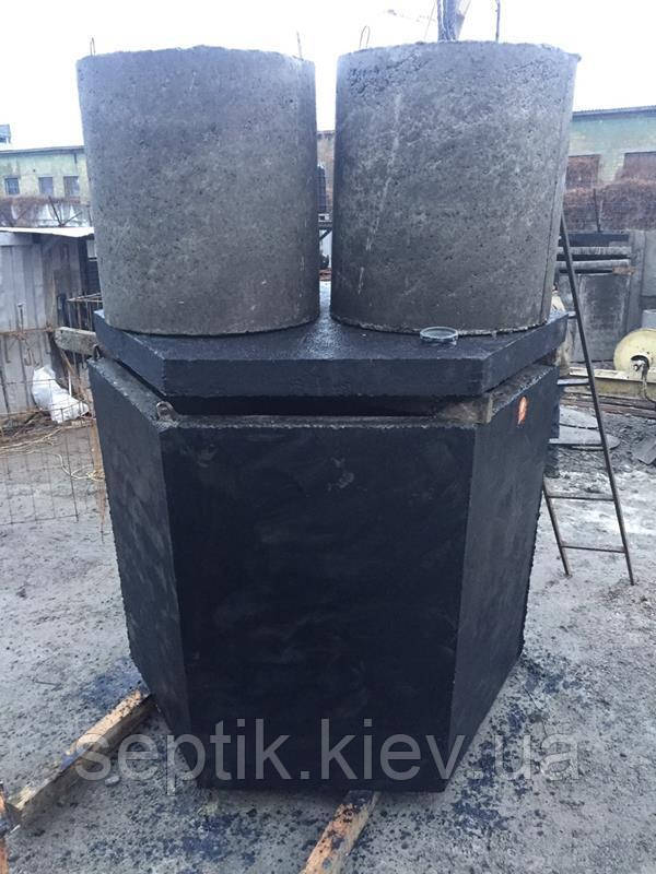 Двокамерний септик 2500 л. з бетону